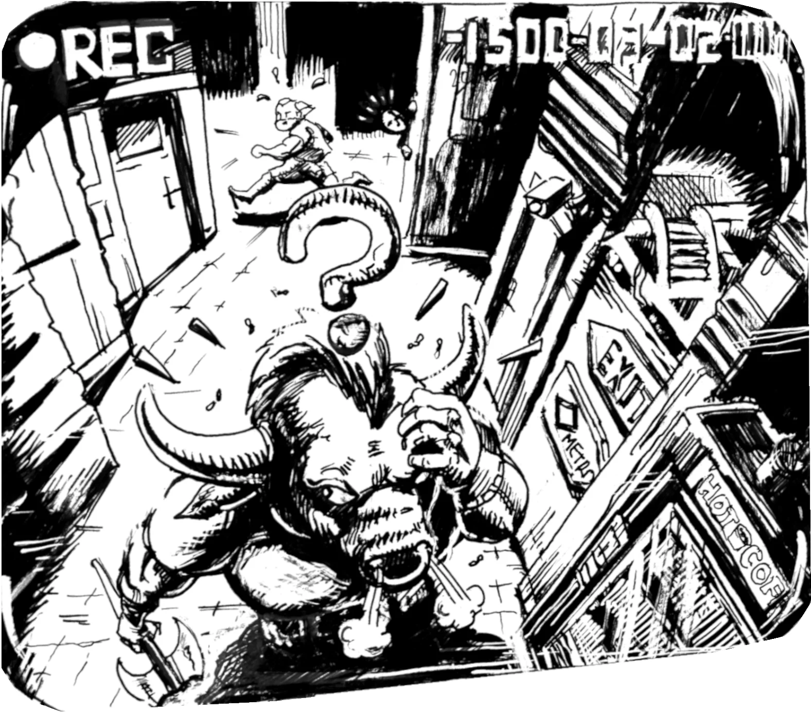 minotaur looking for intruders